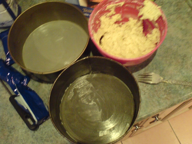 Buttered pans